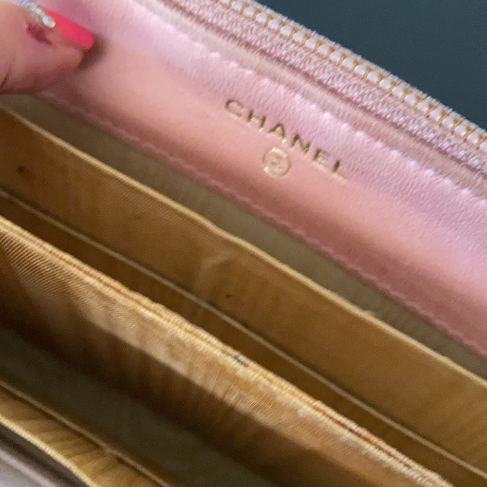Chanel long wallet/clutch 100% auth w code. - Picture 6 of 12